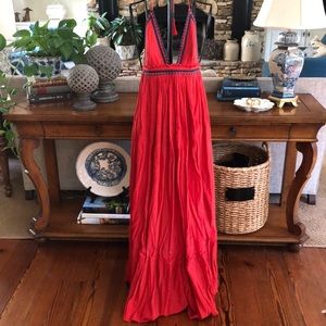 Free people halter maxi dress